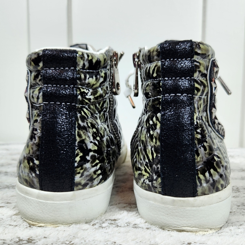 Vintage Havana "Juniper" High Top Star Stud Snake Print Sneaker | Women's Size 9 - Picture 5 of 12